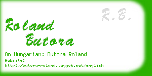 roland butora business card